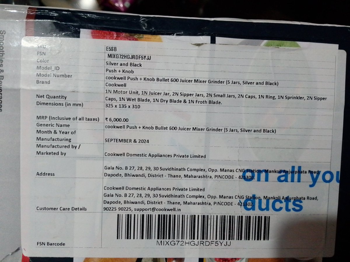 arjun_kiraad's tweet photo. #flipkart @Flipkart Dear @flipkartsupport I ordered cookwell  Grinder but it's delivered without 6 Leaf Blade wet grinder, I placed Replacement this on same day of delivery but after process 2-3 day back end team Request rejected, Kindly Resolved ASAP Odr ID-OD332702791044140100 https://t.co/d6h8IKLtCk