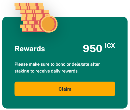 🌐 $ICX: Fueling the ICON Blockchain!

💼 Staking $ICX: Stake &amp; earn top rewards! Lock up your $ICX, delegate to a P-Rep (without losing control of your funds), and receive daily rewards. 

👉 Stake now: staking.nodewidget.com

#NodeWidget #ICONBlockchain #ICX #ICONist