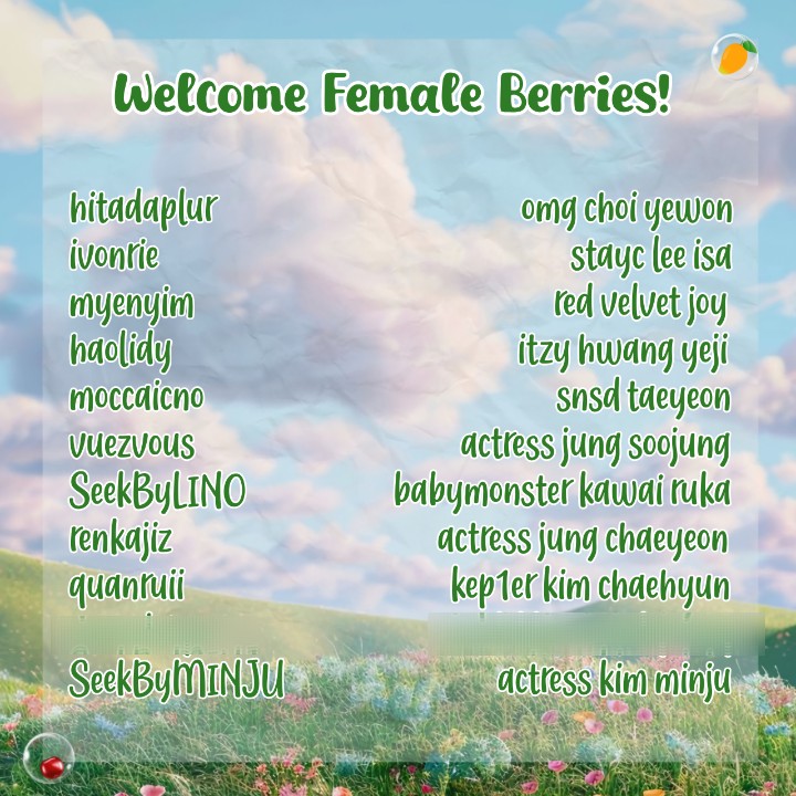 OfSummerCrush's tweet photo. ✨ GIVEAWAY ALERT! ✨

We’re opening up 4 FEMALE SLOTS for a chance to join Summer Crush! Want to be part of our colorful journey? Just follow, retweet, and reply with muse (max 02L) you’d like to join as! 

Let’s make sweet memories together, good luck! 🍓💖 https://t.co/pxzt9gwmxT