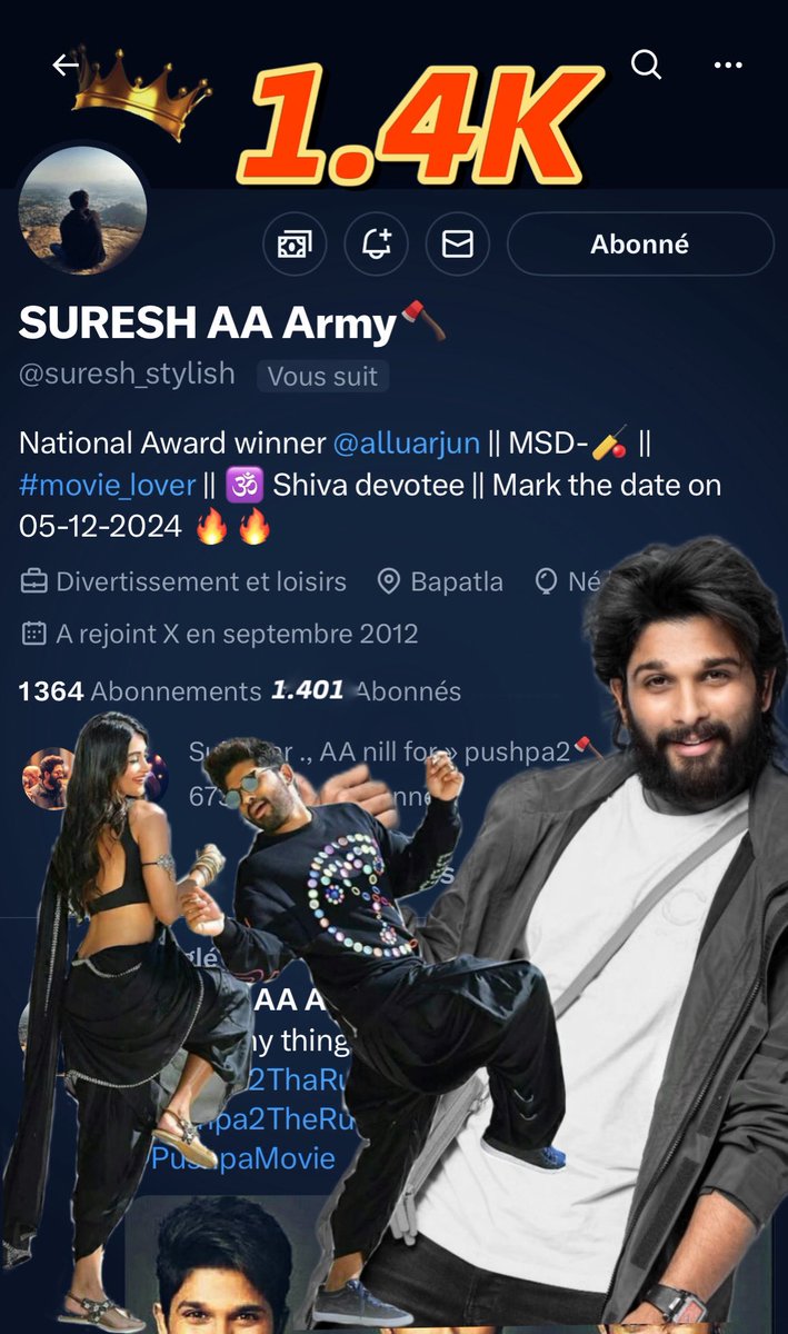suresh_stylish's tweet photo. I'm happy to share this moment with all of you
Thanks for supporting me to reach 1.4K followers.
#SundayIsFunday https://t.co/mbkG3yYtFq