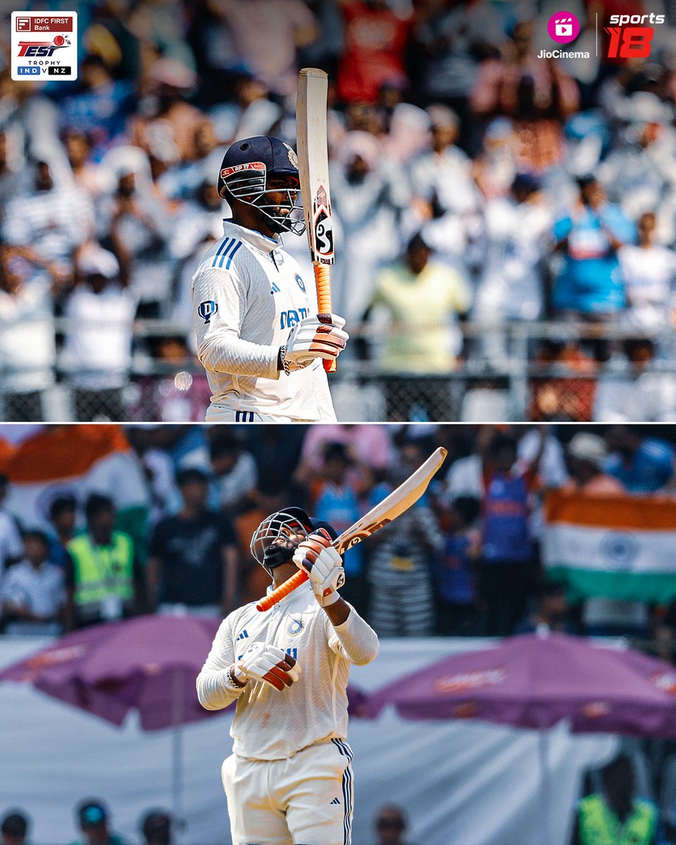HotstarReality's tweet photo. Cometh the hour, cometh Rishabh Pant ๐
#INDvNZ #IDFCFirstBankTestTrophy #JioCinemaSports https://t.co/iLHSyYdJzO