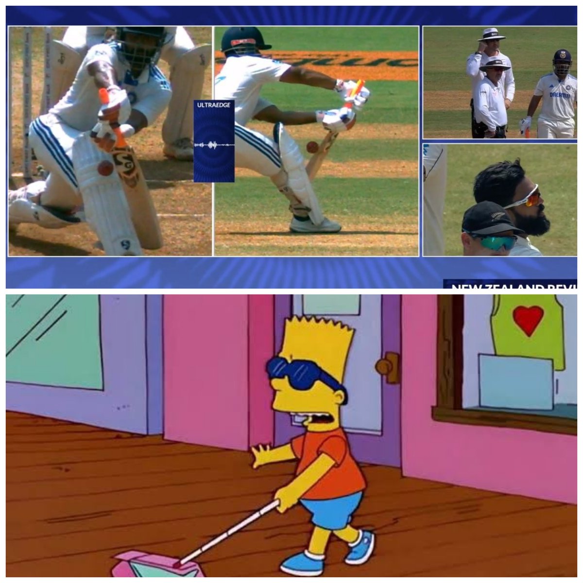 sagarcasm's tweet photo. Third Class Umpire giving Rishabh Pant's wicket https://t.co/ECd9GlKFoF