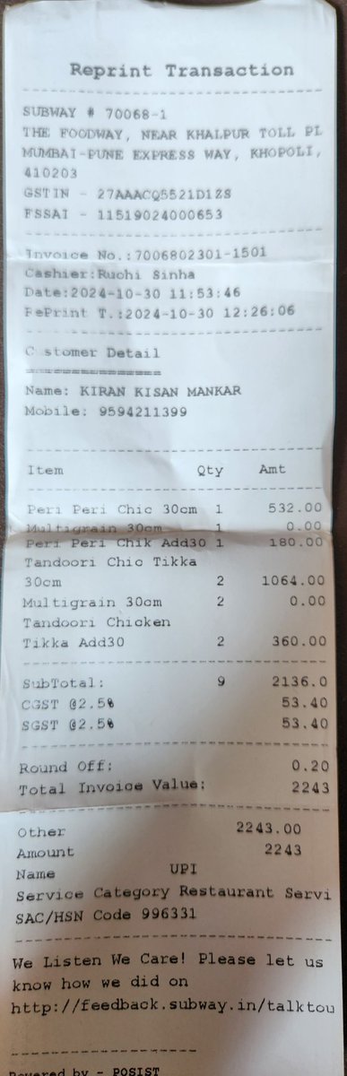 MankarWrestler's tweet photo. @SubwayIndia Foun small iron wire subway proudect don't eat, this is very bad quality Mumbai Pune expressway subway https://t.co/LxbkiFOVz5