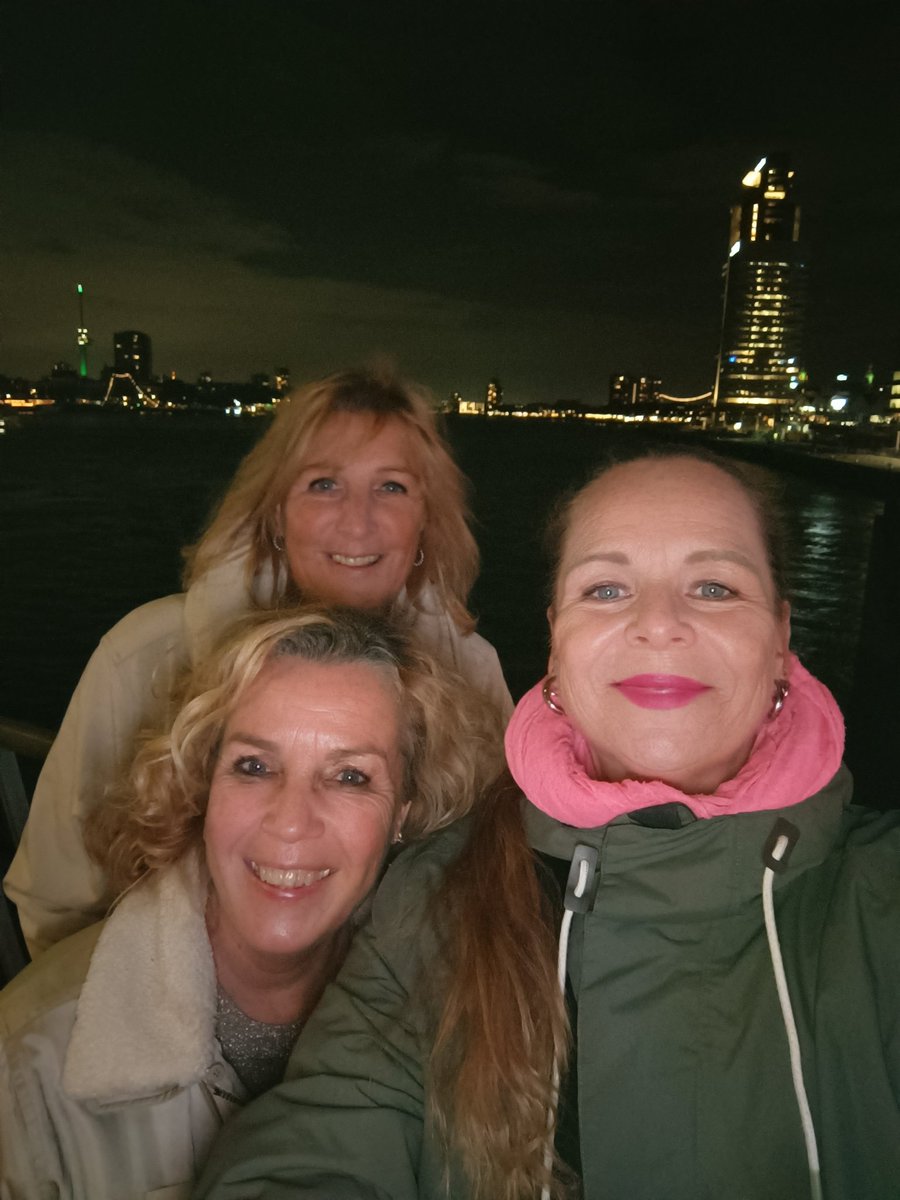 MyWorldOf's tweet photo. Night Out in Rotterdam with my childhood partners-in-crime, Karin and Yvonne. Seriously, friendship is the ultimate treasure! ✨ Night Walk, Lovely Dinner and Reviving Memories! Let's keep living, dreaming, traveling, and sharing! 🚀🍹 #Friendship #EpicMemories #BestLifeEver https://t.co/PAuC5r5g4i