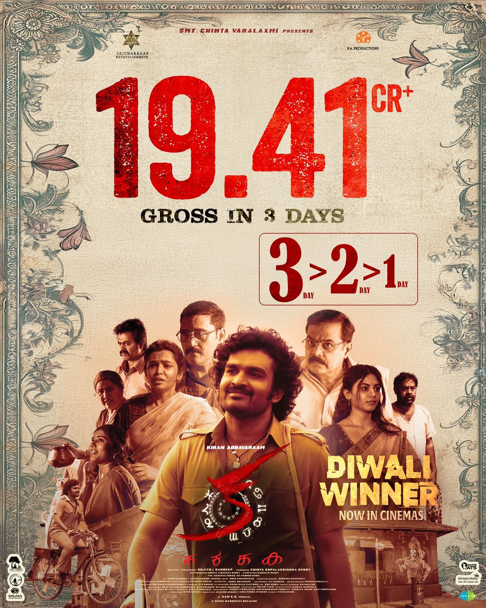 klapboardpost's tweet photo. #KA's box office collections are extraordinary, holding strong even on day 3! #KABOXOFFICE https://t.co/3GMPd9LSn1