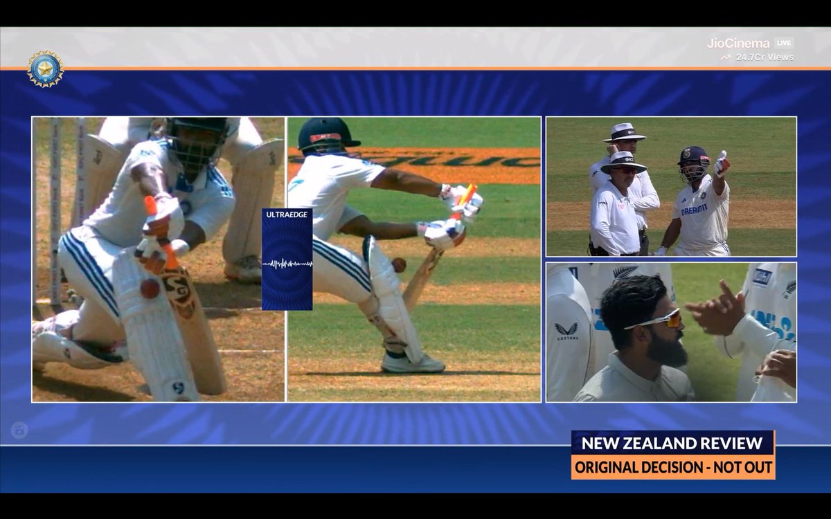 I don't think it was conclusive enough to overturn on field not out decision. Feel for <a href="/RishabhPant17/">Rishabh Pant</a>.  #INDvNZ
