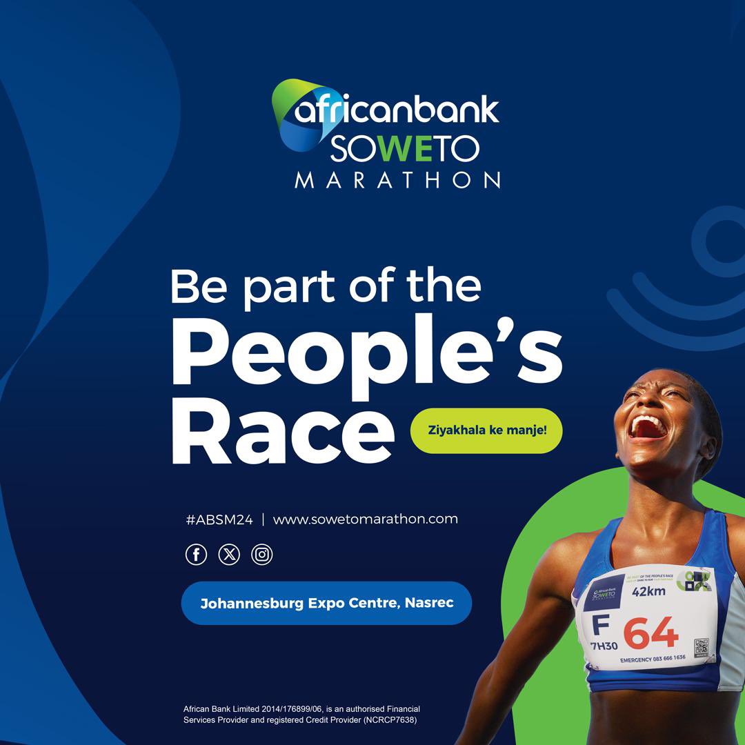 Shoun_B's tweet image. Today is the @AfricanBank Soweto Marathon and I am SO excited to see all the runners and supporters bringing together the spirit of community! We are truly nothing without community! 🥳💚

#ABSM24 
#AfricanBank