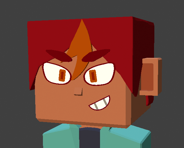 Vesperibus's tweet photo. Yeah, it's way better keeping the nose the same color as the skin.

You could draw just the shadows of the nose and it's basically the same effect.

#blender https://t.co/vA3WQ9zWJZ