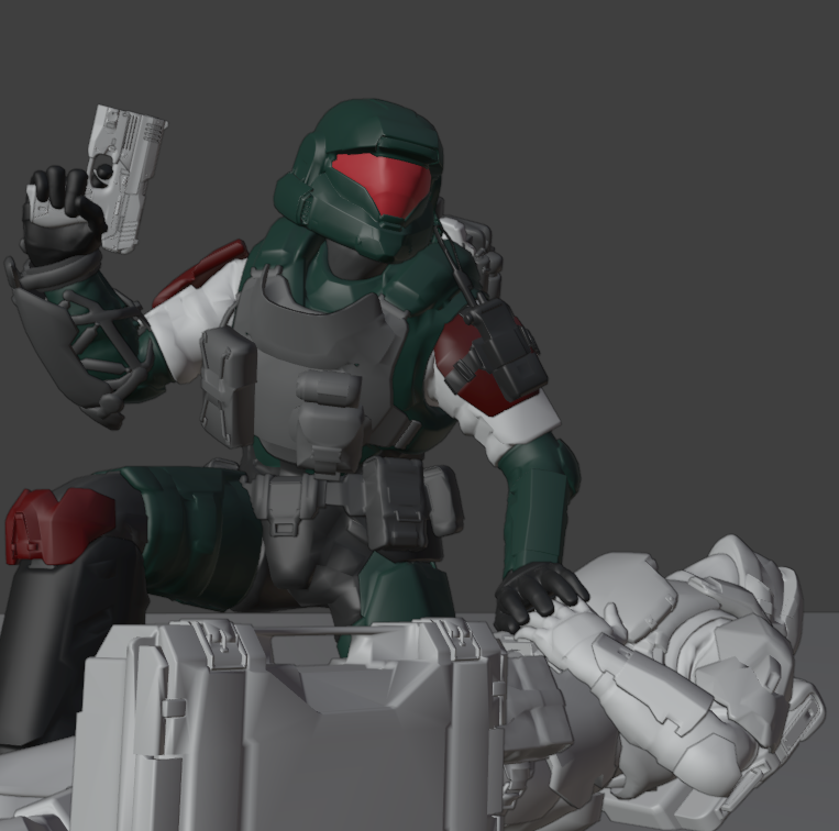 Started to work on one of my wip renders. Spent way too much time getting the pose right but man I just love how good this looks! Still got 3 other Spartans to pose, and put together the environment piece. Really want to rock the 'Firefight' vibe 😁
#Halo #blender3d #b3d