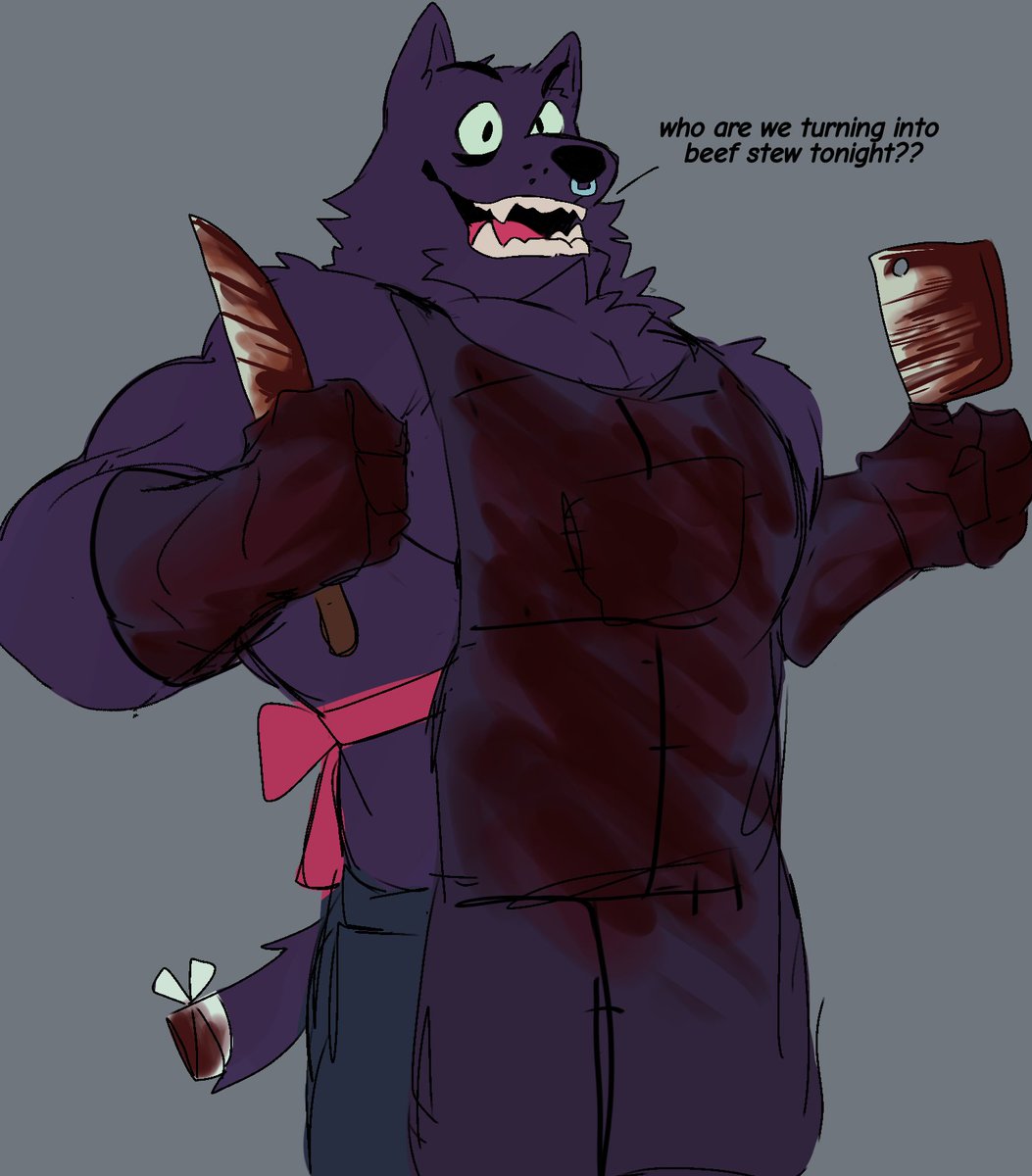 Catoof_'s tweet photo. Dumb butcher wolf ☹️ https://t.co/k4svtn2r8A