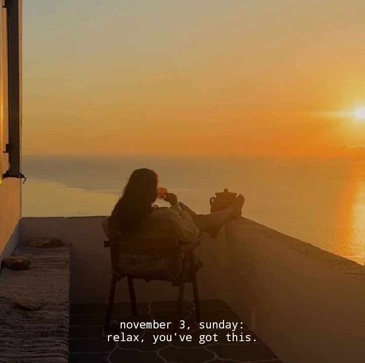 november 3, sunday...