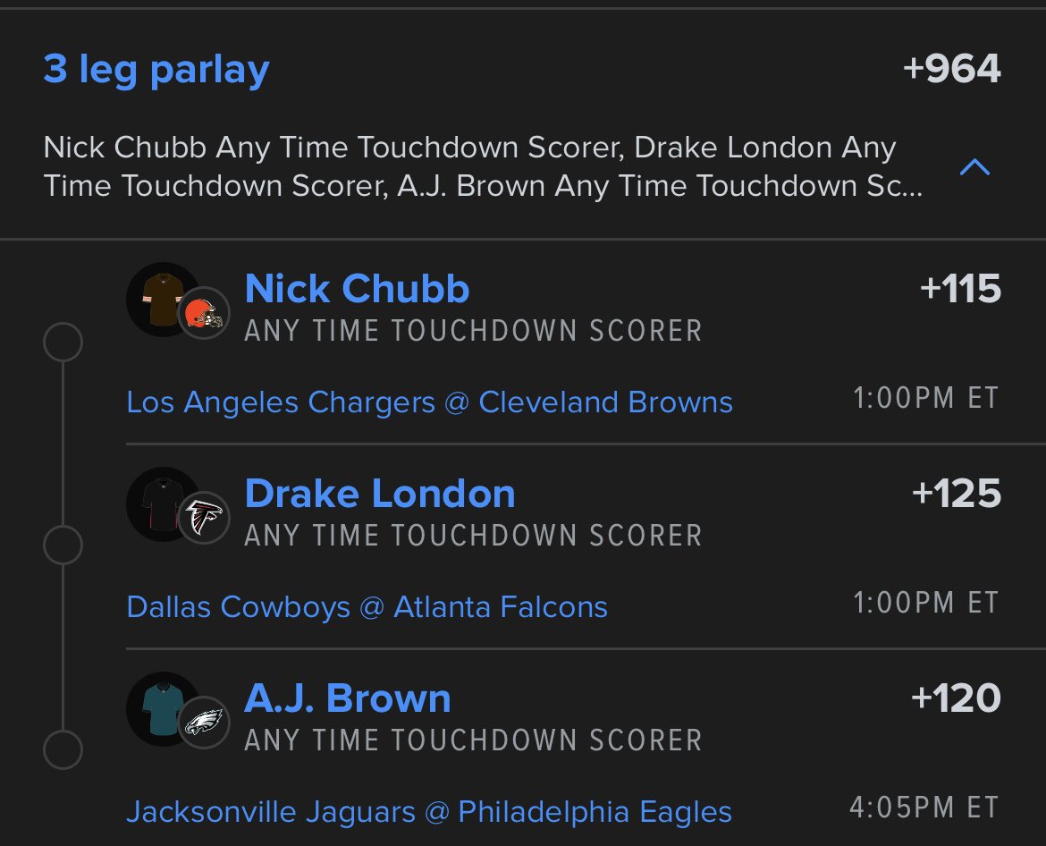 hollywood_picks's tweet photo. 💰 +964 Odds Parlay

Touchdown parlay I’m rolling with today! Like and retweet if you’re tailing along!! Let’s get it! 🫡

#gamblingx

Full card here: https://t.co/Hcs8r8M1qi https://t.co/rRHLlRjaVo