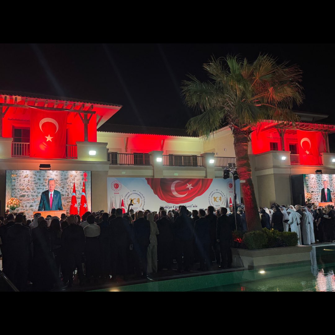 aassadi's tweet photo. Turkish Embassy celebration for the 101st anniversary of the Republic of Türkiye 🇹🇷 

#TürkiyeRepublicDay #türkiye101yasında🇹🇷 #Türkiye101 #Turkiye101 https://t.co/1iVVu83r1k