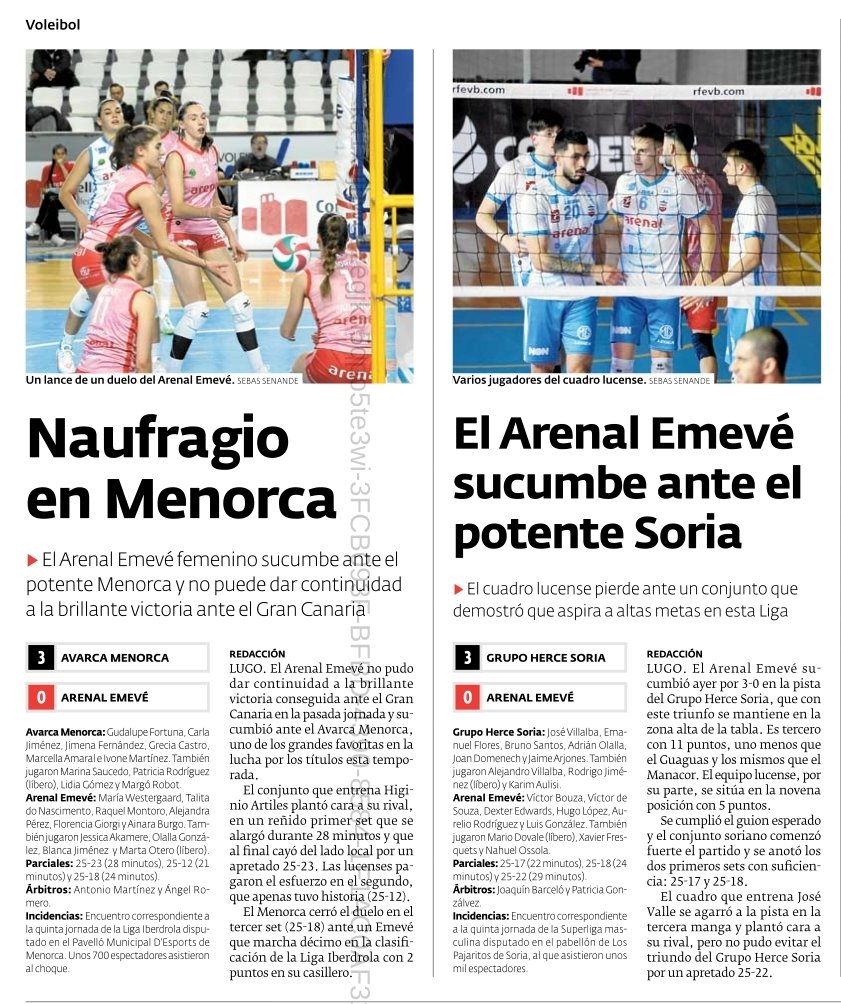 cvemevelugo's tweet photo. ❤️🏐
Hoxe en @elprogreso_Lugo
#arenal #vóley #lugo #galiciasaudable #abanca #fundaciondeportegalego #somosvoleibol #loitamos #policanteira #loitadores #loitadoras #galéncentroeducativo #arenalconeldeporte #VoleyArenalEmeve #LugoédeSuperliga @MG_Fevimar #actituderío https://t.co/63qan8ZGnv