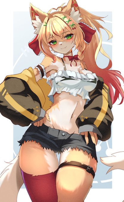 SkebにてクライアントさまのOCちゃんをケモ化させていただきました!🐈💕 