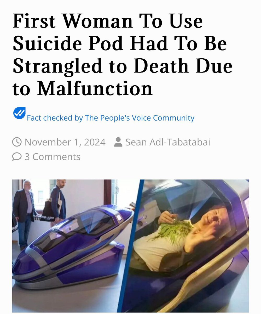 Damn if this is true, Futurama’s prediction of the “suicide booth” was scarily accurate.
The strangulation marks were found on woman’s neck.