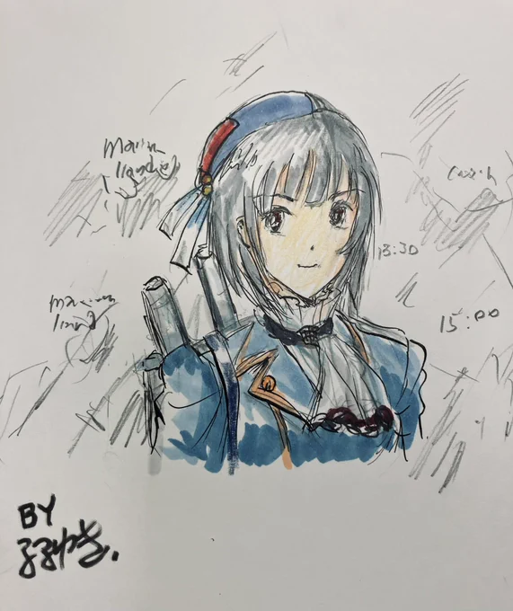 唐突ですが艦これの高雄さんを描いてみました。 