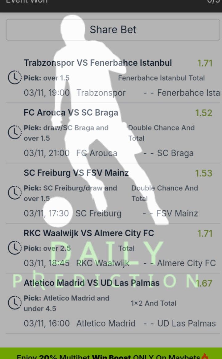 EssyTips's tweet photo. One of the best bet slip of the day
MAYBETS 👉https://t.co/aUUwqzHTs4
Code 👉 NIGZ6 https://t.co/Kp813FIyR2