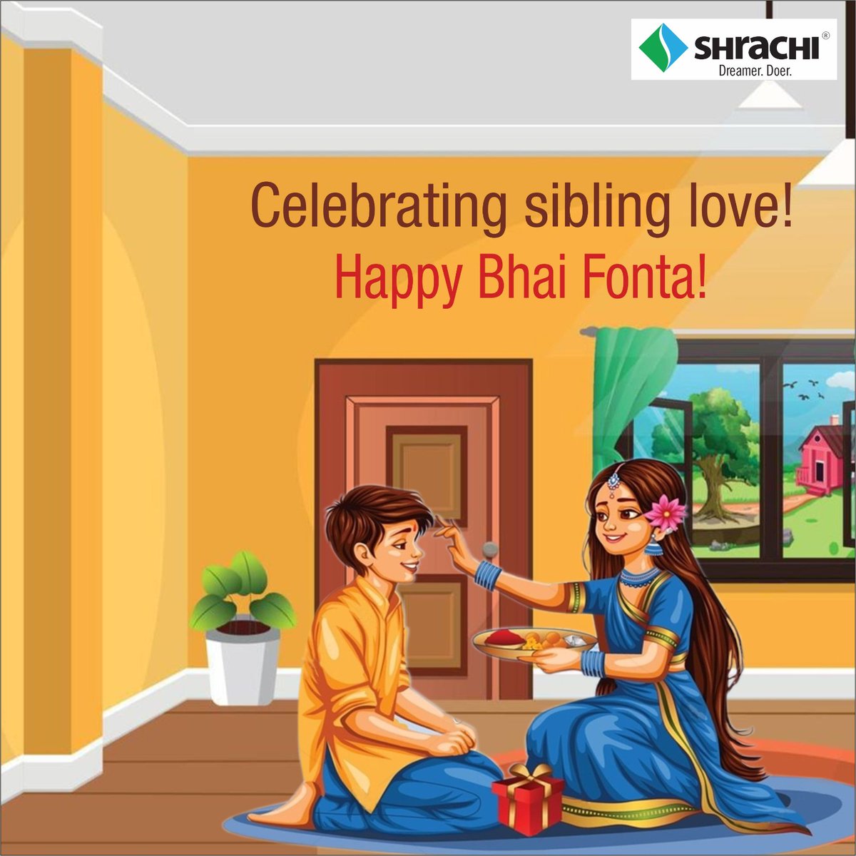 On this special day, may you be blessed with happiness and success. Happy Bhai Dooj!

#BhaiDooj #Blessings #SiblingBonds
