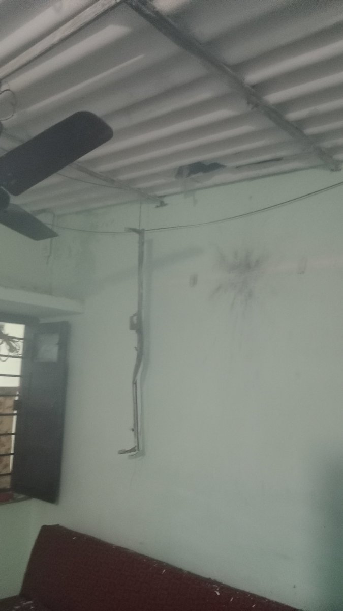 XplorerCurious's tweet photo. On 1/11/24 at 7 PM, a redirected Diwali bomb from our neighbor hit our roof, causing serious damage to our property. This reckless act  needs urgent action against neighbour and compensation for repairment of the roof please assist, @sprourkela @RourkelaMC   #DiwaliAccident https://t.co/XosdJEwq9i