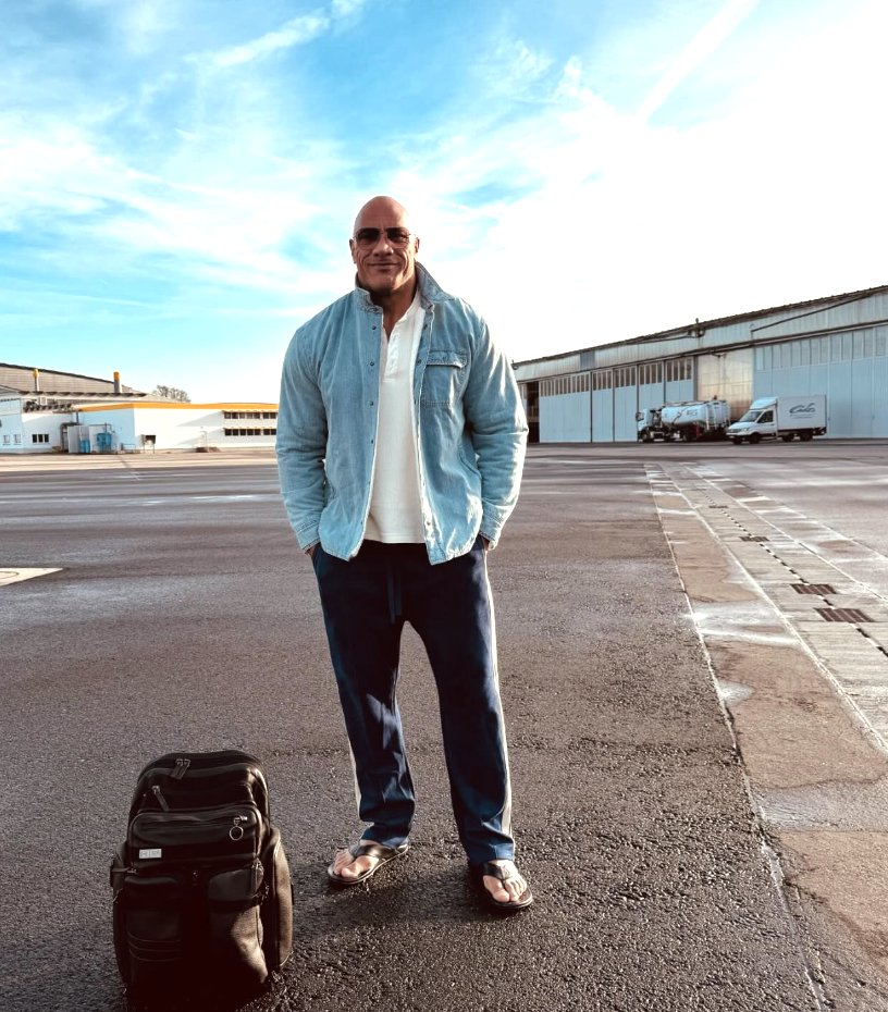 TheRock's tweet photo. Eagle has landed 🛬
Berlin 🇩🇪
Let’s do this Germany!

#PressTour #RedOne https://t.co/aPEttSIedx