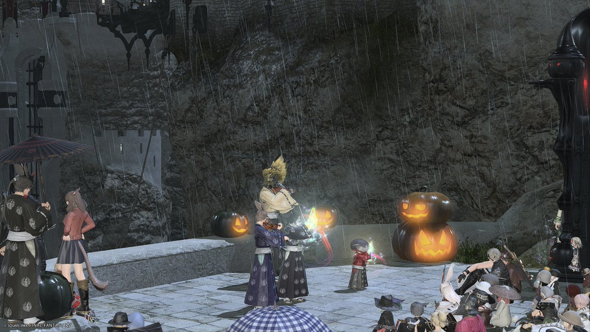 EMSFF14's tweet photo. 昨日、Kujata / リムサにて #FF14_EMS 所属ユニットによるゲリラライブを行いました！
この日のために結成されたユニットや新ユニット、懐かしのユニットまで、計9ユニットで演奏いたしました📯足を止めてくださったみなさま、ありがとうございました🥰
📸: @ mooooori https://t.co/q9KZYG34Of
