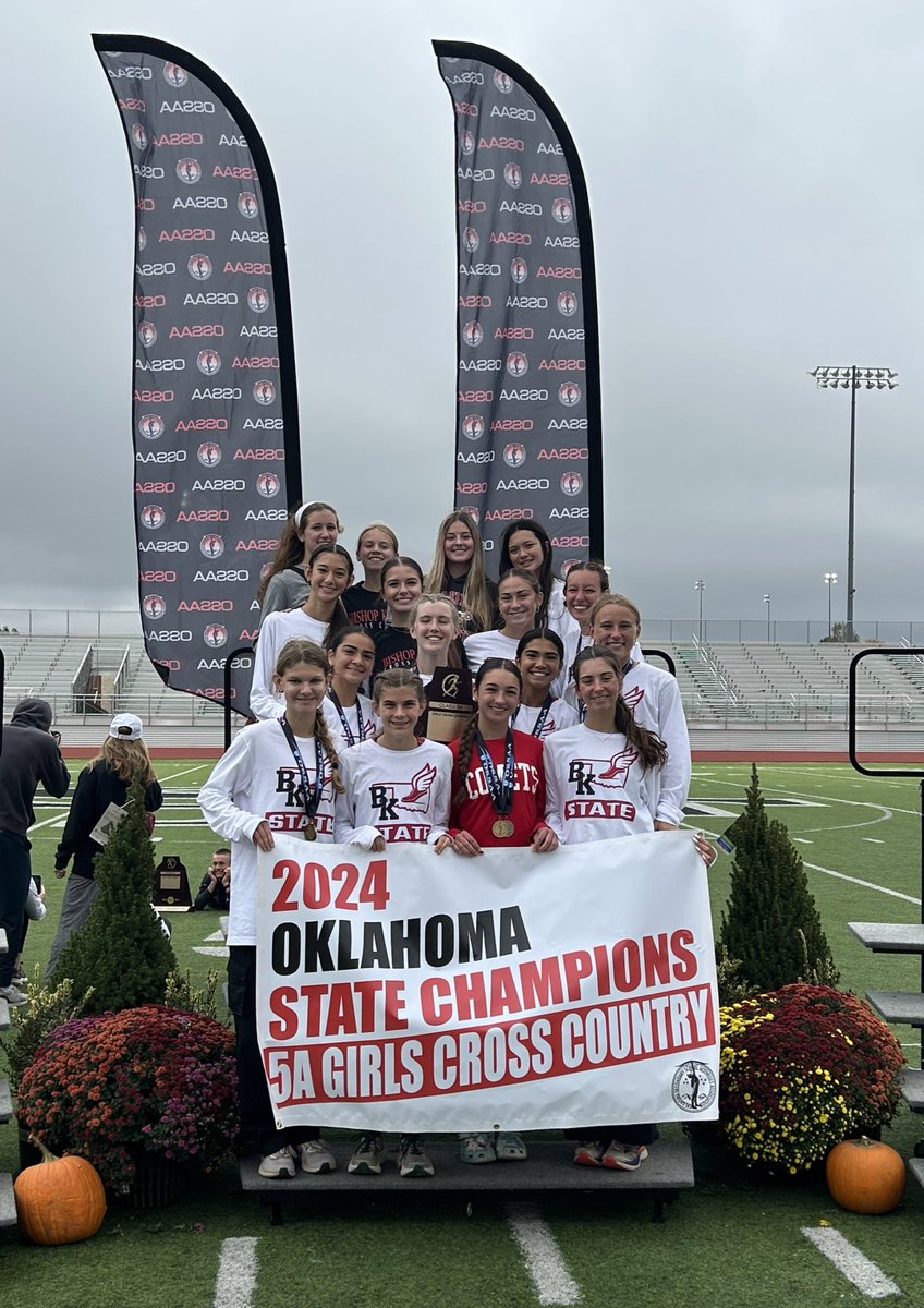 BKGirlsXC's tweet photo. 2024 5A STATE CHAMPIONS!!!
Outstanding finish to an outstanding season. Individual champion Gwyn Meyers (3x) All State Malana Eureste (4x) Annabelle Gentry and Kherington Smith.  Seniors end their BKGXC careers with 2 State Titles an Academic State Championship and a runner up. https://t.co/eKGOzJjgGJ