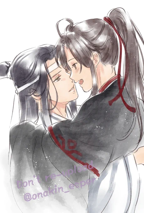 便乗!TLを忘羨で飾り付けキスめっちゃ描いてるな #忘羨 