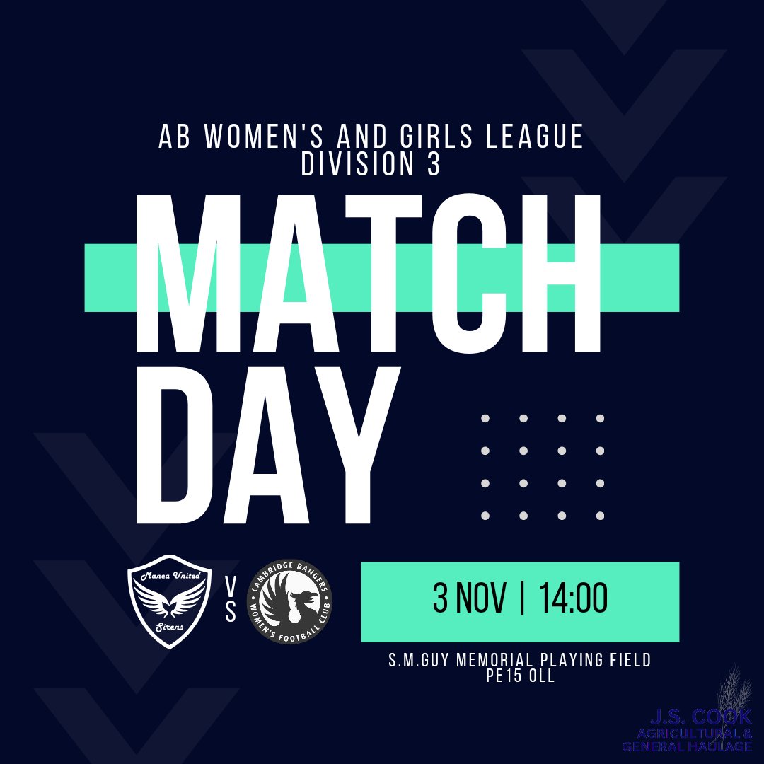 🔹️B Team🔹️Matchday🔹️

🆚️ Cambridge Rangers Womens Reserves
🕑 14:00
📍 PE15 0LL