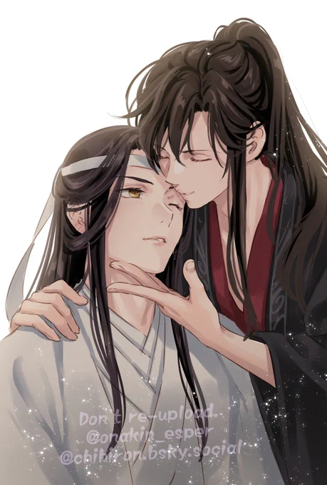 便乗!TLを忘羨で飾り付けキスめっちゃ描いてるな #忘羨 