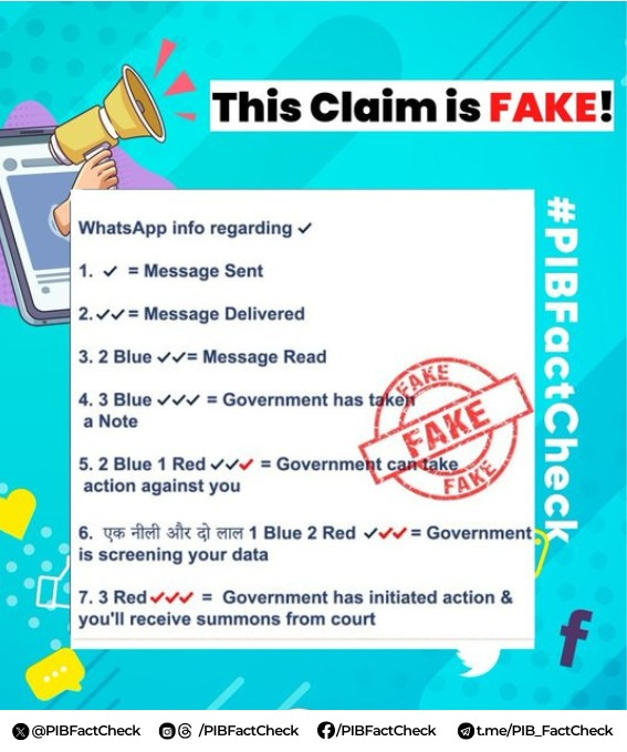 PIBFactCheck's tweet photo. Claim: The Government of India has released a new #WhatsApp guideline to monitor chats and take action against people

#PIBFactCheck

▪️ This message is #FAKE

▪️The Government has released no such guideline https://t.co/LsLWKUc2hj