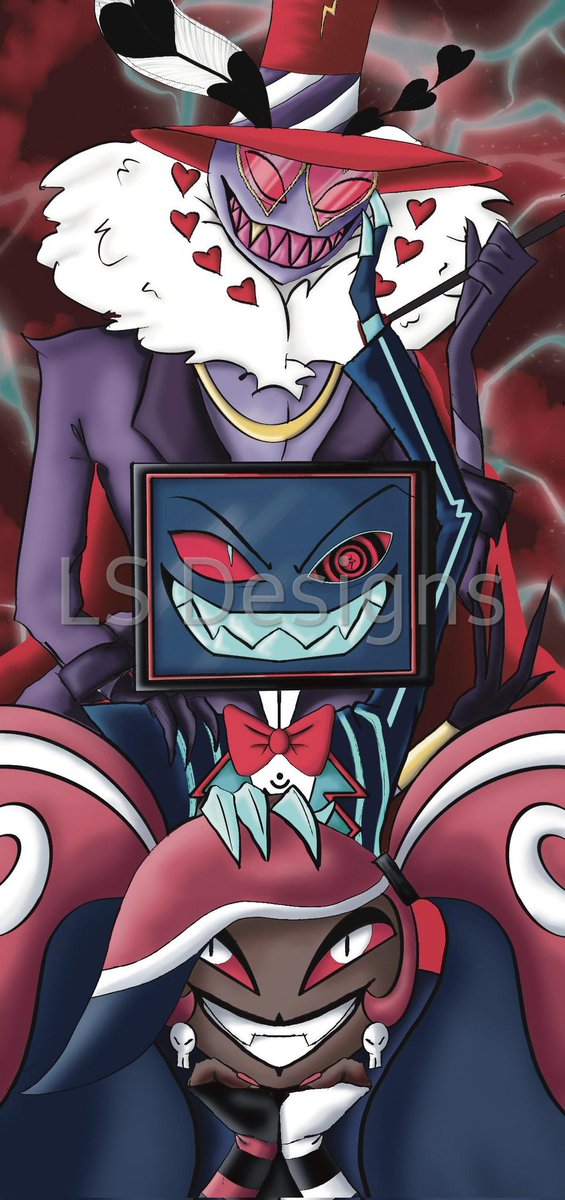 Owlursus89's tweet photo. pcs I played around with. pic 4's art isn't mine; don't know who's the artist, but shout out to 'em. I just found the line work and wanted to color it in. Played with brushes & procreate. Plz don't repost w/out permission.
#HazbinHotel #TheVs #huskerdust #radioapple #fanart https://t.co/0pkVFzfwq6