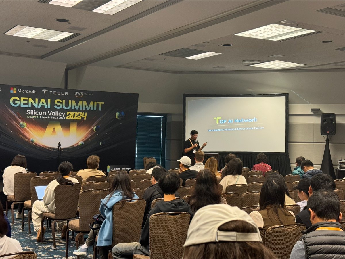 topnetwork_top's tweet image. Steve @stevetopnetwork delivered a keynote today on the GenAI stage, introducing the TOP AI Network—a #decentralized #model platform that is developer and enterprise-friendly. 🙌

Users can host models, fine-tune, and create their own custom AI models on the platform.

🔥Stay…