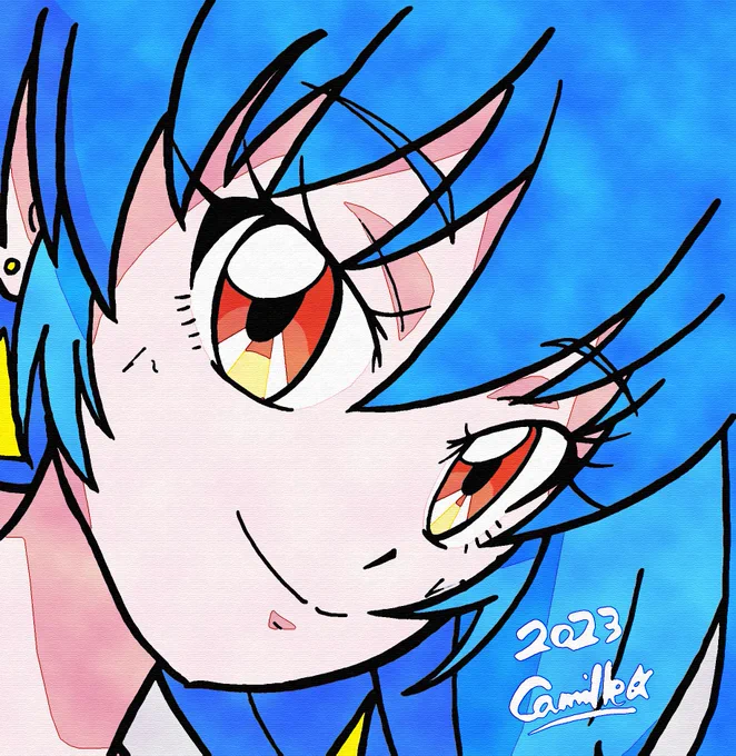 ツリ目って描きやすいから好き 