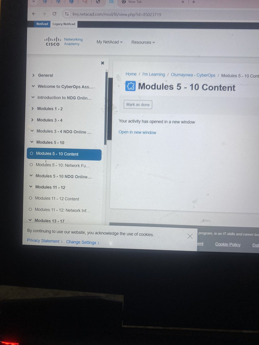 NotJustAvgguy's tweet photo. @forttunee_ Doing well and trying to finish my online Cisco course    #studysunday https://t.co/RMQ1pMiTTt