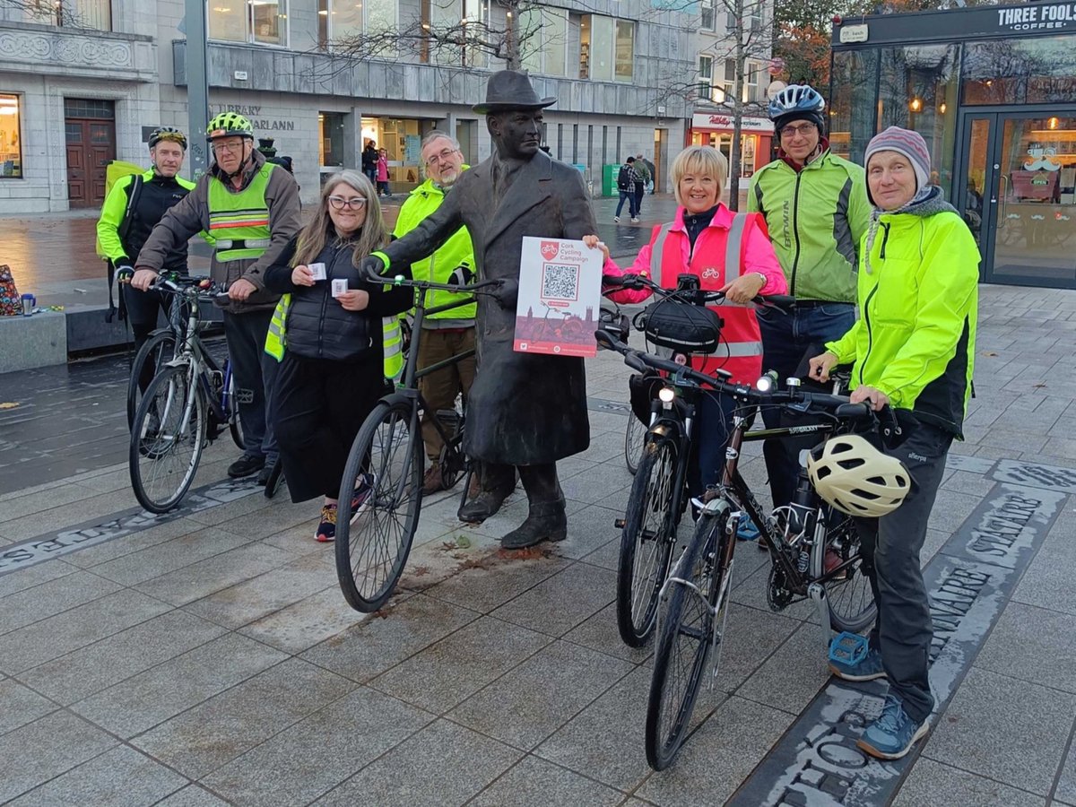 Cork Cycling Campaign (@corkcyclingcrew) on Twitter photo Calling all cyclists - got an hour to spare next Monday night 4th November?
Meet us at the Michael Collins Statue in Grand Parade where we will gather to give out free bike lights at key corners around the city. ๐
<a href="/tmfcork/">The Transport and Mobility Forum</a> <a href="/GreenCampusUCC/">UCC Green Campus</a> <a href="/IrishCycle/">IrishCycle.com</a> <a href="/cyclistie/">Irish Cycling Campaign</a> Calling all cyclists - got an hour to spare next Monday night 4th November?
Meet us at the Michael Collins Statue in Grand Parade where we will gather to give out free bike lights at key corners around the city. ๐
<a href="/tmfcork/">The Transport and Mobility Forum</a> <a href="/GreenCampusUCC/">UCC Green Campus</a> <a href="/IrishCycle/">IrishCycle.com</a> <a href="/cyclistie/">Irish Cycling Campaign</a>