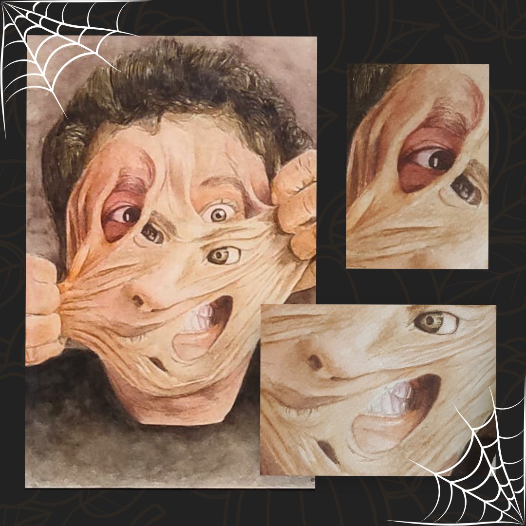 adxlinx04's tweet photo. Starting November with a touch of terror! 🖤👹 
Sharing my paintings to keep the thrills alive past Halloween.

Follow for more: https://t.co/7FuZTPB0ub

#watercolor #watercolorart #painting   #art #artist #watercolour #ph #artph #paintsbyadel  #artist #arts #face #portrait https://t.co/BgUPvGur3S