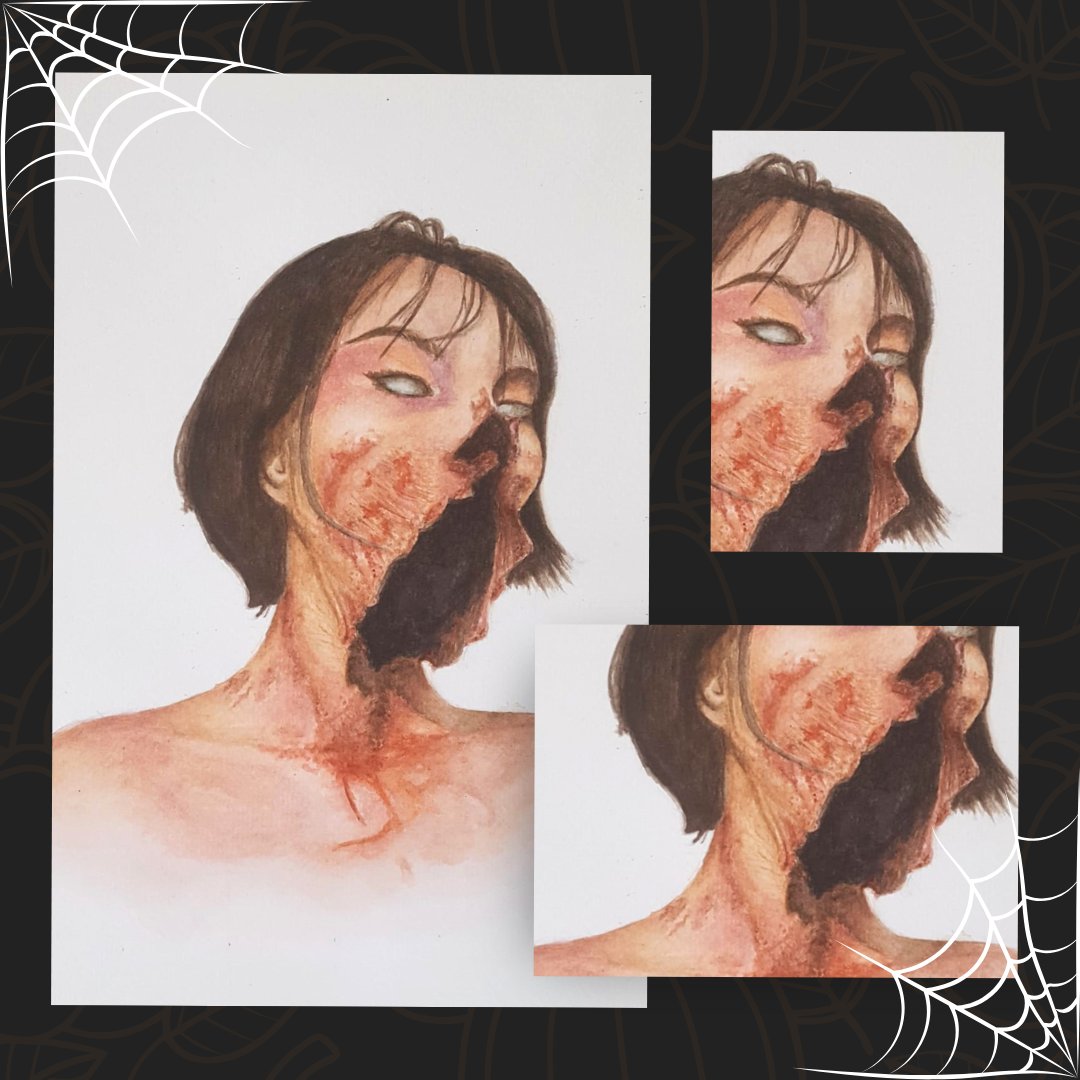 adxlinx04's tweet photo. Starting November with a touch of terror! 🖤👹 
Sharing my paintings to keep the thrills alive past Halloween.

Follow for more: https://t.co/7FuZTPB0ub

#watercolor #watercolorart #painting   #art #artist #watercolour #ph #artph #paintsbyadel  #artist #arts #face #portrait https://t.co/BgUPvGur3S