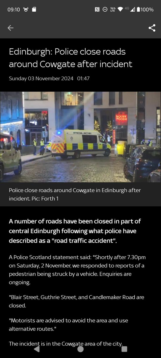 AlphaTrebleSix's tweet photo. @SkyNews A wee correction for you. It's Candlemaker Row, not Road. Thank you for being the only source to report it 👌 https://t.co/znP7dI2nFs