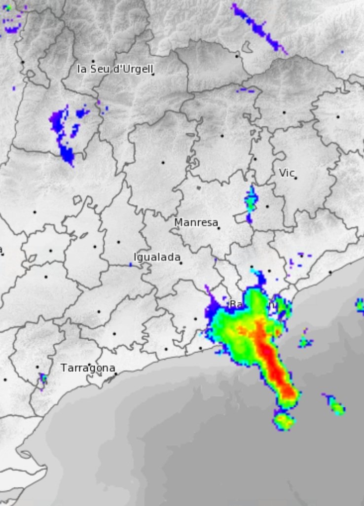 ‼️Molta prudència amb les tempestes que estan entrant per la zona del litoral central

Extremeu precaucions en la mobilitat 🚙 i en les activitats a l'aire lliure

Alerta #INUNCAT