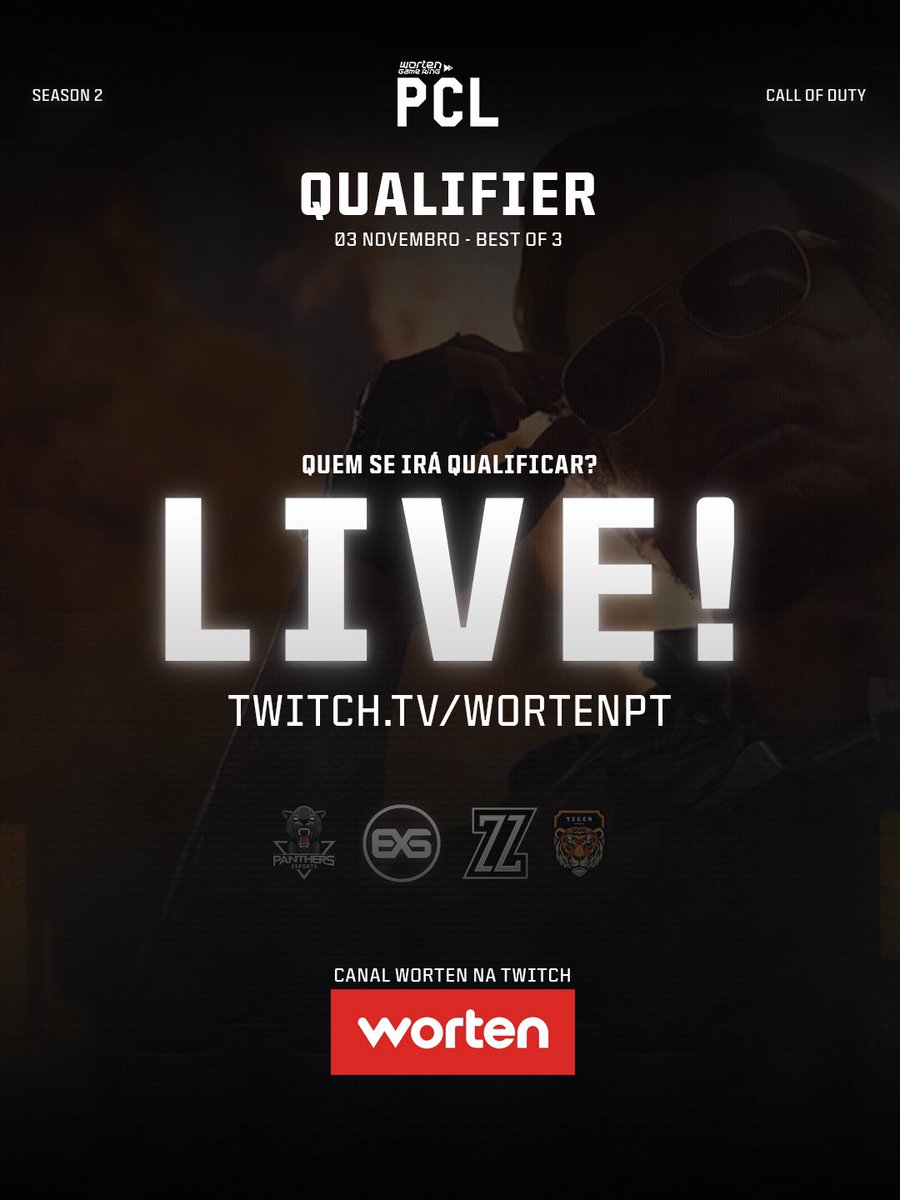 PCL🔸Worten Game Ring (@wgrpcl) on Twitter photo 🔴 Estamos live!
Estreamos hoje com a qualificação da última equipa da season 2 da <a href="/WGRPCL/">PCL🔸Worten Game Ring</a>
📺 twitch.tv/wortenpt
@wortenpt #WGRPCL #NPLAY 🔴 Estamos live!
Estreamos hoje com a qualificação da última equipa da season 2 da <a href="/WGRPCL/">PCL🔸Worten Game Ring</a>
📺 twitch.tv/wortenpt
@wortenpt #WGRPCL #NPLAY
