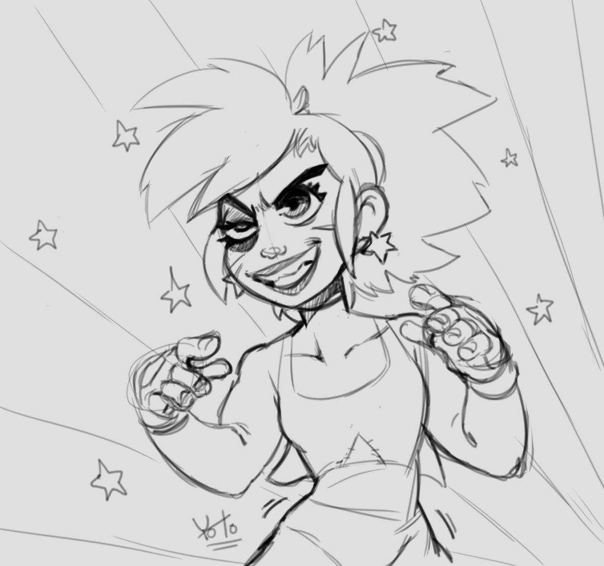 Yotomoe1's tweet photo. Doodle I did of Invincible fight girl last night. Nothing more cool than a gal who can kick ass. https://t.co/vBZqMFjn8a