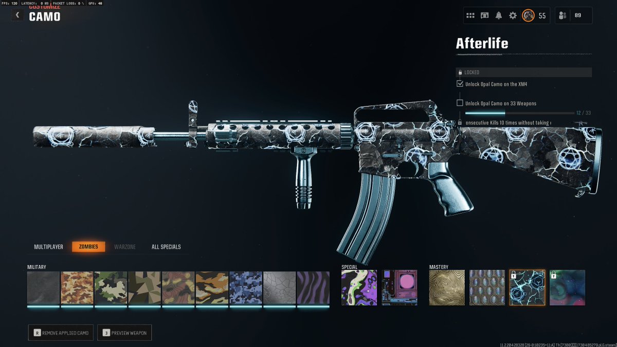 Dear Twitter, 
                         Today is day ummmm....... of camo grinding. I peed myself because I had no time left on my pause clock. I'm not proud of myself but the grind continues.