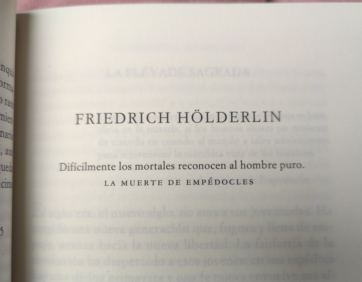 stephanyLect's tweet photo. «Dificilmente los mortales reconocen al hombre puro».
—Friedrich Hölderlin
#Holderlin #book #booklovers #booklover #poesía #literatura https://t.co/hcVpRc7Lo7