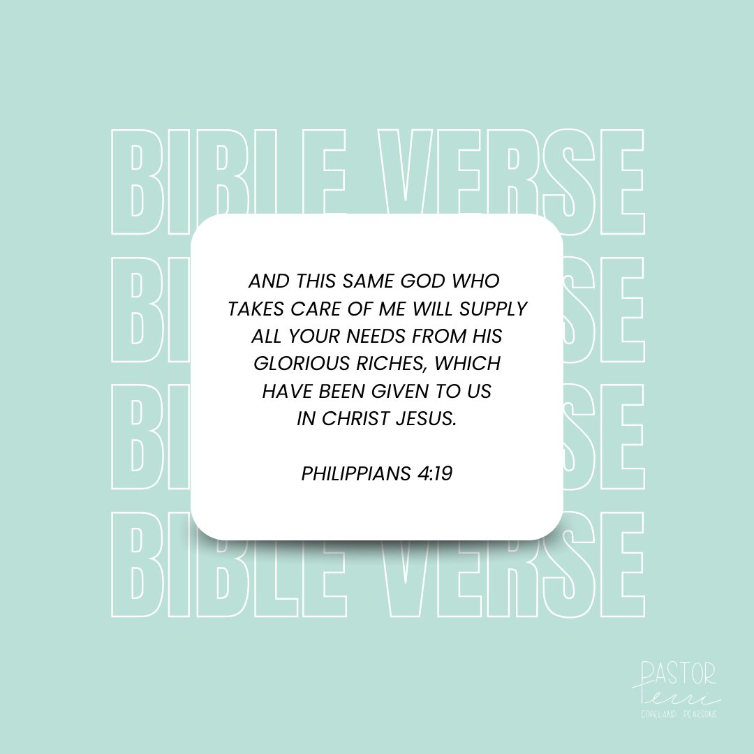 terripearsons's tweet image. God’s provision is abundant and limitless! No matter what we’re going through, He knows our needs and promises to supply them. His resources aren’t limited by our circumstances—His blessings flow from the riches of His glory. 

#godprovides #philippians419 #trustingod