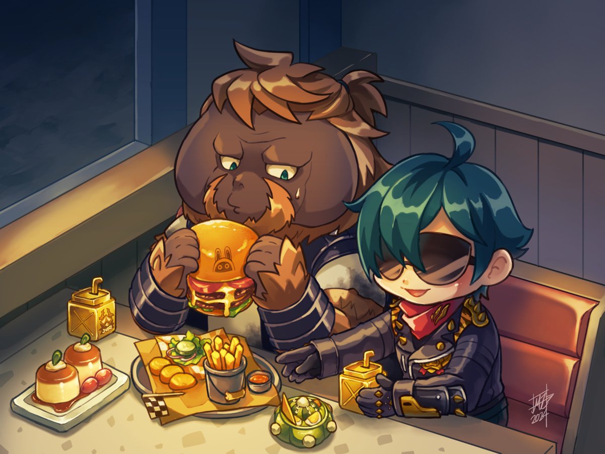 [ZZZ] Diner date(?)
Bellum &amp; Lighter

#zzzerofanart