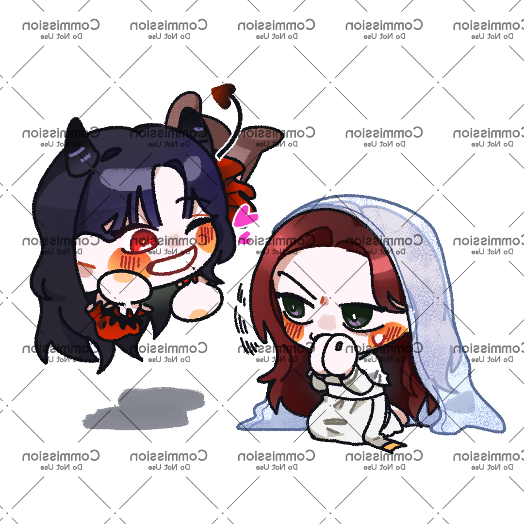 칼윈  커미션 작업했습니다!!🩵 
신청 감사합니다😊