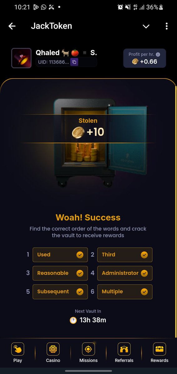 QhaledS's tweet photo. Jack Token Money Heist Code
Today: 3rd Oct, 2024
Join Now: https://t.co/NKlVWowQ8W
Follow & like for more updates. #JackToken @jacktokencom
#dailycombo https://t.co/kGkCwI7tqp