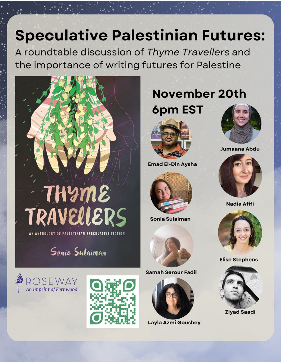 lgoushey's tweet image. I’m honored to serve on this panel as one of the authors in this collection. To register, use the QR code or sign up at this link.

eventbrite.ca/e/speculative-…