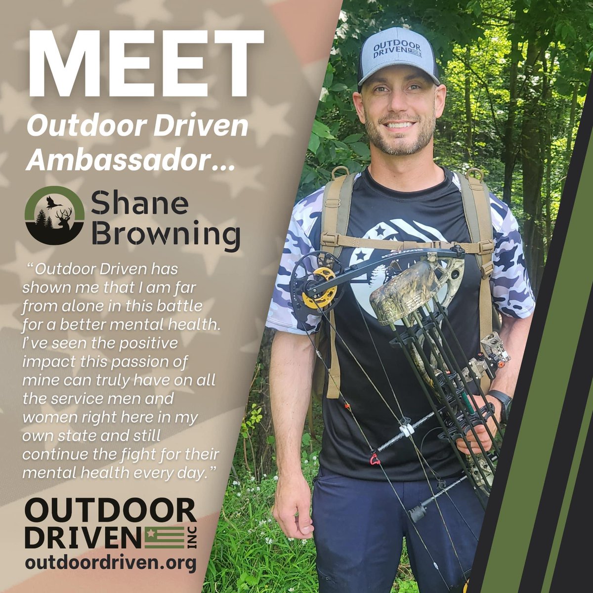 Outdoor_Driven's tweet photo. 🇺🇸 Meet Outdoor Driven Ambassador… 𝐒𝐡𝐚𝐧𝐞 𝐁𝐫𝐨𝐰𝐧𝐢𝐧𝐠! 🏹

Learn more 👉 https://t.co/IA4uboQk5R

#nonprofit #outdoors #mentalhealth #positiveimpact https://t.co/A1ZQslZONQ